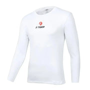 White long-sleeve thermal cycling base layer with X-TIGER logo