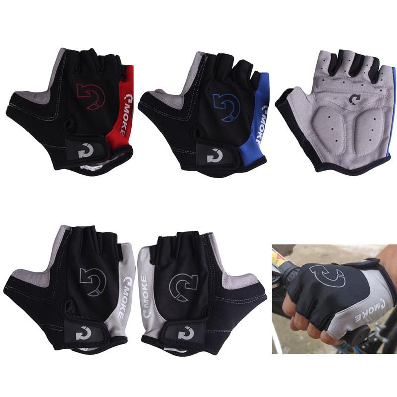 MOKE Half Finger Anti Slip Gel Pad Breathable Sports Cycling Gloves-Inbike Cycling