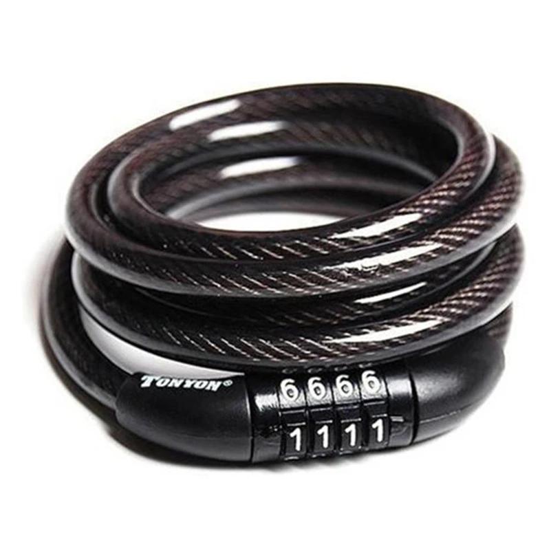 WEST BIKING Safe Tonyon Steel Password Bicycle Cable Lock-Inbike Cycling